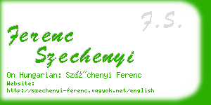 ferenc szechenyi business card